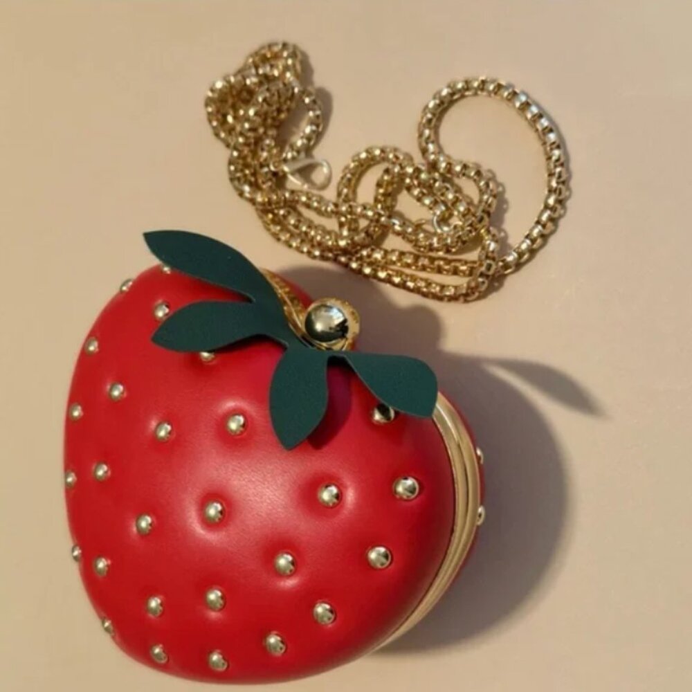Strawberry Shaped Red Crossbody Bag